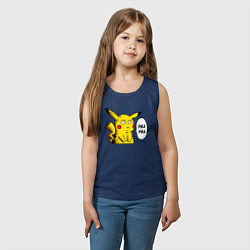 Майка детская хлопок Pika Pika Okay, цвет: тёмно-синий — фото 2