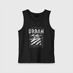 Майка детская хлопок Black urban style, цвет: черный