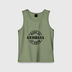 Майка детская хлопок Made in Georgia (сделано в Грузии), цвет: авокадо