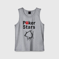 Майка детская хлопок Poker Stars, цвет: меланж