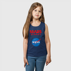 Майка детская хлопок Nasa Mars mission, цвет: тёмно-синий — фото 2