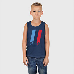 Майка детская хлопок BMW motosport, цвет: тёмно-синий — фото 2