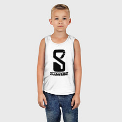 Майка детская хлопок Scorpions logo, цвет: белый — фото 2