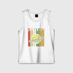 Майка детская хлопок Сатурн, цвет: белый