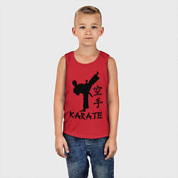 Майка детская хлопок Karate craftsmanship, цвет: красный — фото 2