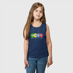 Майка детская хлопок Тяжелая атлетика, цвет: тёмно-синий — фото 2