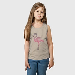 Майка детская хлопок Flamingo, цвет: миндальный — фото 2