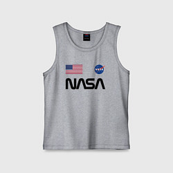 Майка детская хлопок NASA НАСА, цвет: меланж