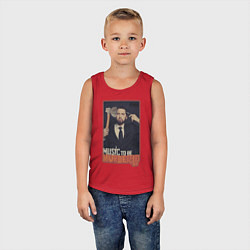 Майка детская хлопок Eminem, цвет: красный — фото 2