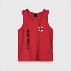Майка детская хлопок UMBRELLA CORP, цвет: красный