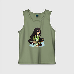 Майка детская хлопок Асуи тсую Фраппе, цвет: авокадо