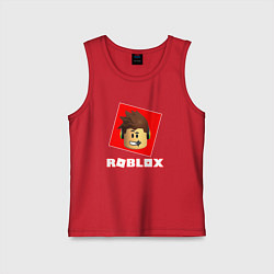 Майка детская хлопок ROBLOX, цвет: красный