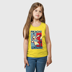 Майка детская хлопок Пикачу, цвет: желтый — фото 2