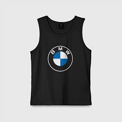 Майка детская хлопок BMW LOGO 2020, цвет: черный