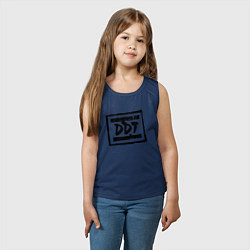 Майка детская хлопок ДДТ Лого, цвет: тёмно-синий — фото 2