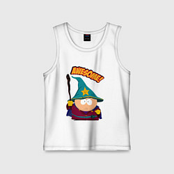 Майка детская хлопок CARTMAN, цвет: белый