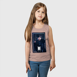 Майка детская хлопок BTS Black Swan, цвет: пыльно-розовый — фото 2