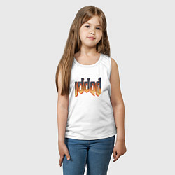 Майка детская хлопок IDDQD DOOM, цвет: белый — фото 2