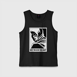 Майка детская хлопок The Hood, цвет: черный