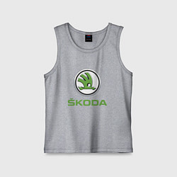 Майка детская хлопок Skoda, цвет: меланж