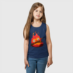 Майка детская хлопок Calcifer, цвет: тёмно-синий — фото 2