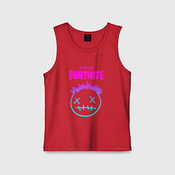 Майка детская хлопок TRAVIS SCOTT X FORTNITE, цвет: красный