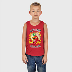 Майка детская хлопок Крутой мексиканский перец, цвет: красный — фото 2