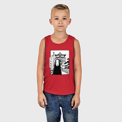 Майка детская хлопок No-Face Spirited Away Ghibli, цвет: красный — фото 2