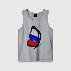 Майка детская хлопок Россия, цвет: меланж
