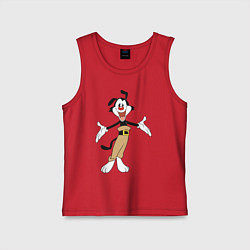 Майка детская хлопок Якко Уорнер Animaniacs, цвет: красный