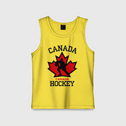 Майка детская хлопок Canada Hockey, цвет: желтый