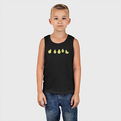 Майка детская хлопок Спортивные авокадо, цвет: черный — фото 2