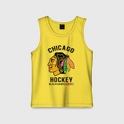 Майка детская хлопок CHICAGO BLACKHAWKS NHL, цвет: желтый