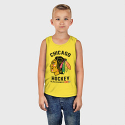 Майка детская хлопок CHICAGO BLACKHAWKS NHL, цвет: желтый — фото 2