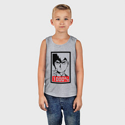 Майка детская хлопок Mob psycho 100 Z, цвет: меланж — фото 2