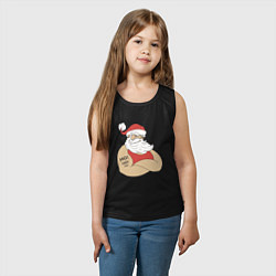 Майка детская хлопок Santa Claus, цвет: черный — фото 2