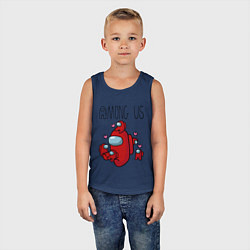 Майка детская хлопок Among Us love baby, цвет: тёмно-синий — фото 2