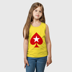Майка детская хлопок Покер Пики Poker Stars, цвет: желтый — фото 2
