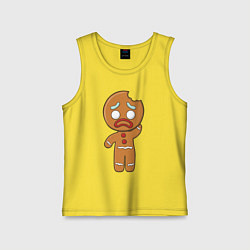 Майка детская хлопок Рождественский Пряник, цвет: желтый