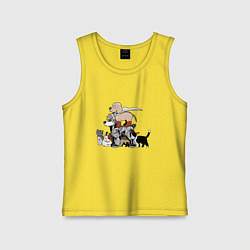 Майка детская хлопок One Punch Man, цвет: желтый