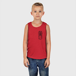 Майка детская хлопок Йорк в кармашке, цвет: красный — фото 2