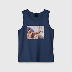 Майка детская хлопок Искусство, цвет: тёмно-синий