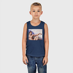 Майка детская хлопок Искусство, цвет: тёмно-синий — фото 2