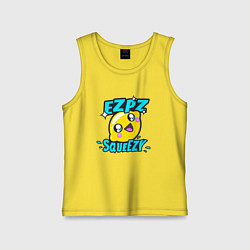 Майка детская хлопок Easy Peasy Lemon Squeezy, цвет: желтый