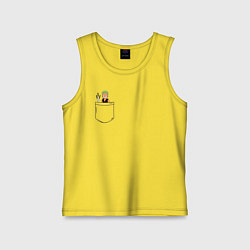 Майка детская хлопок One piece, цвет: желтый