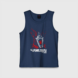 Майка детская хлопок SAMURAI Cyberpunk 2077, цвет: тёмно-синий