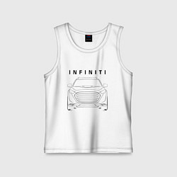 Майка детская хлопок Infinity Инфинити спина, цвет: белый