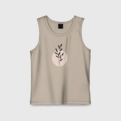 Майка детская хлопок Flowers, цвет: миндальный