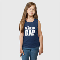 Майка детская хлопок Лучший папа, цвет: тёмно-синий — фото 2