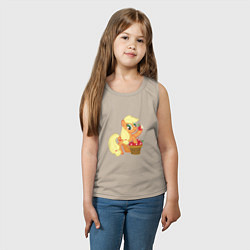 Майка детская хлопок Applejack, цвет: миндальный — фото 2